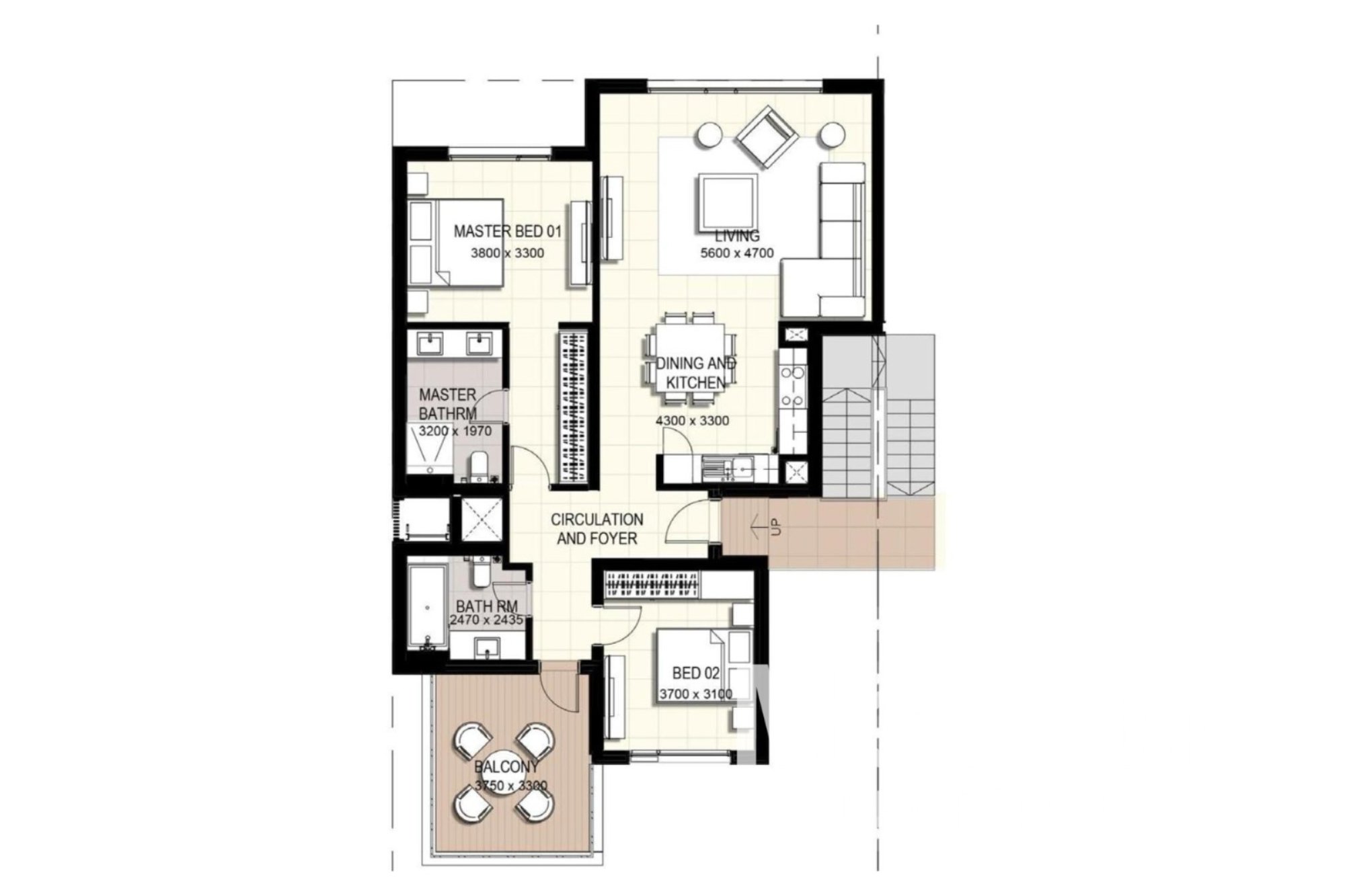 2 Bedroom Apartment for Rent in Urbana 3, Dubai South (Dubai World Central) — photograph 10 of 10
