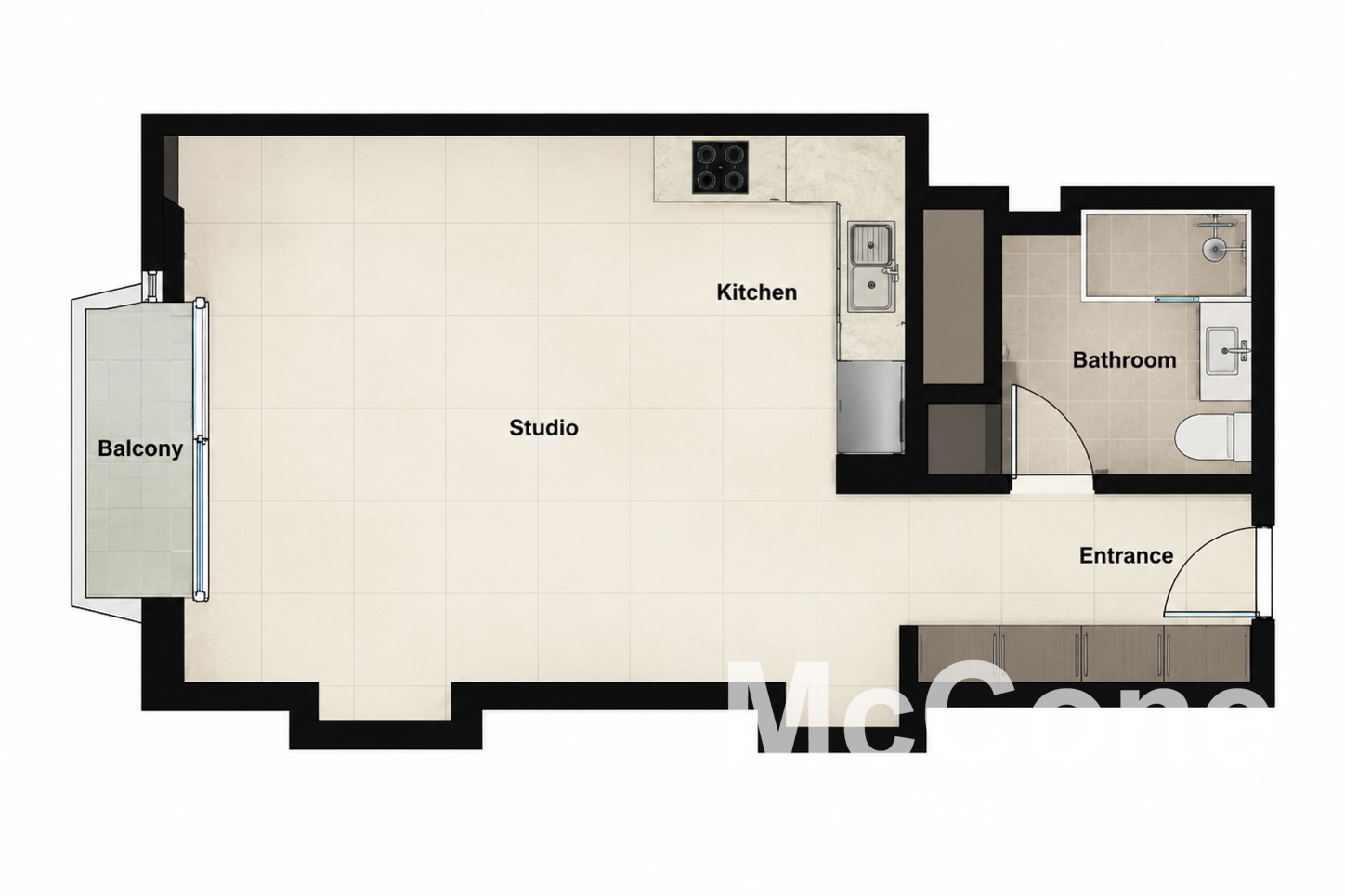 Studio Apartment for Rent in AG Tower, Business Bay — photograph 12 of 12