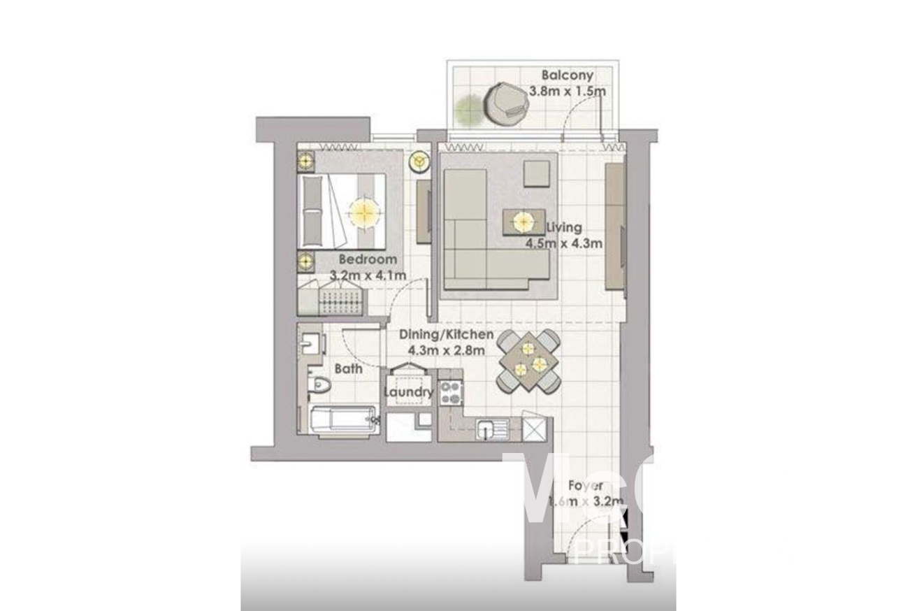 1 Bedroom Apartment for Sale in Creek Horizon Tower 1, Dubai Creek Harbour (The Lagoons) — photograph 11 of 11